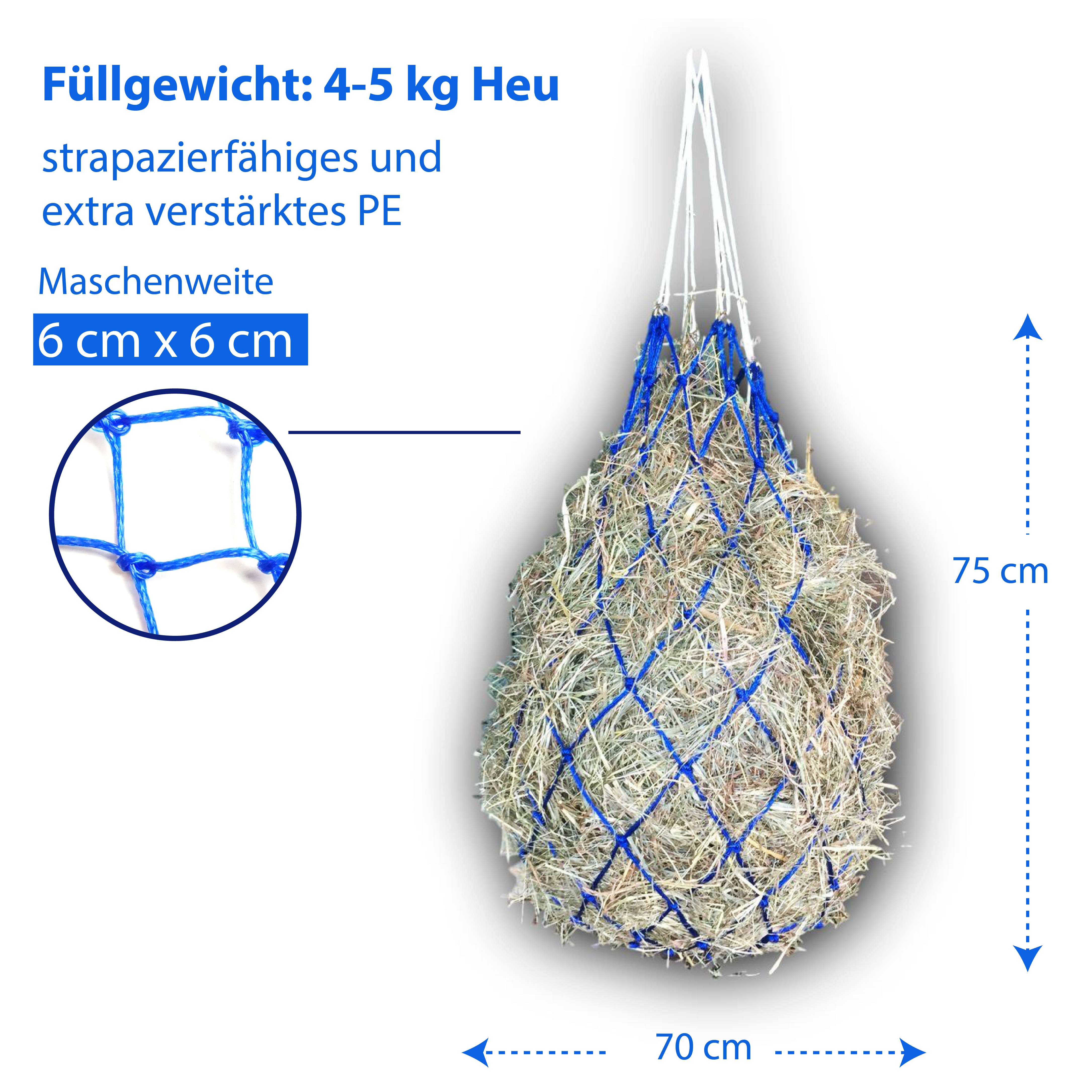 Heunetz für Pferde, 6x6cm 3,5kg Füllgewicht